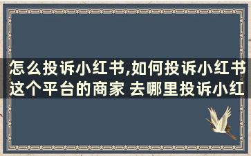 怎么投诉小红书,如何投诉小红书这个平台的商家 去哪里投诉小红书